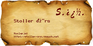 Stoller Örs névjegykártya